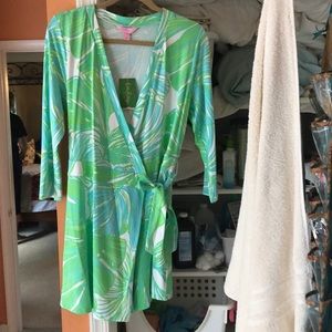Lilly Pulitzer Karlie Wrap Romper size L NWT